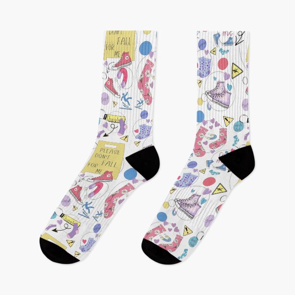 Item preview, Please Don’t Fall For Me Funny Valentine Socks Pattern designed and sold by Vibria Pattern Studio.