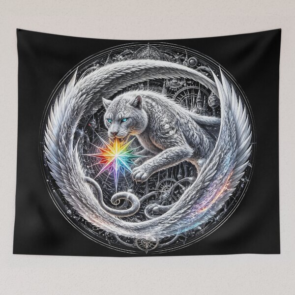 Item preview, Guardians of the Light: Star Leopard in the Cosmic Circle designed and sold by KunstGeist.