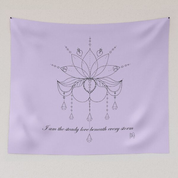 Item preview, Steady Lotus - Levander Mist designed and sold by DancingMotifs.