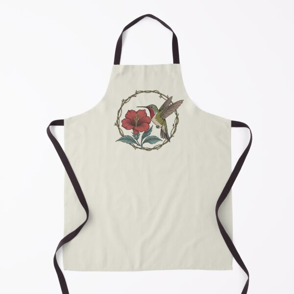 Item preview, Botanical Hummingbird Red Flower Nature Design designed and sold by BirdsnStuff.