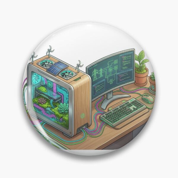Item preview, Cyberpunk Desktop Computer Programming Geek Art designed and sold by caffeinepixels.