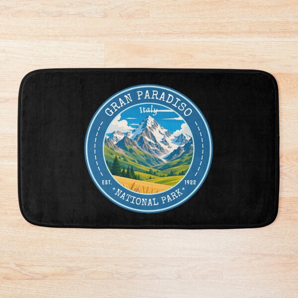 Item preview, Gran Paradiso National Park in Italy, Vintage Travel Art Circle Emblem designed and sold by MaateoDesign.