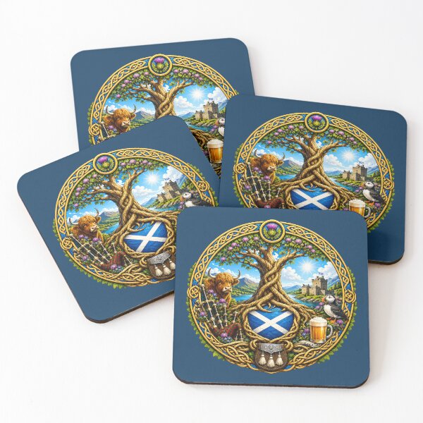 Item preview, Scotland Celtic Tree of Life - Highland Emblem designed and sold by Myra365Art.