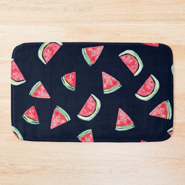 Item preview, Watercolor Watermelon Slices in Red &Green on black designed and sold by aneladesigns.
