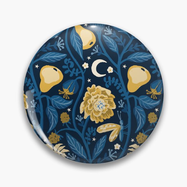 Item preview, Midnight Fruit Garden - Blue, Yellow and Ochre designed and sold by kobyakov.