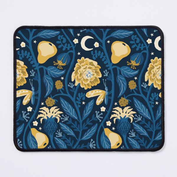 Item preview, Midnight Fruit Garden - Blue, Yellow and Ochre designed and sold by kobyakov.
