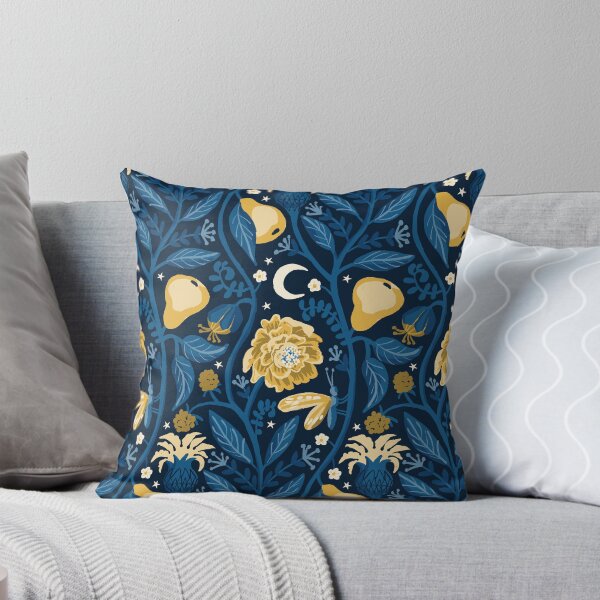 Item preview, Midnight Fruit Garden - Blue, Yellow and Ochre designed and sold by kobyakov.