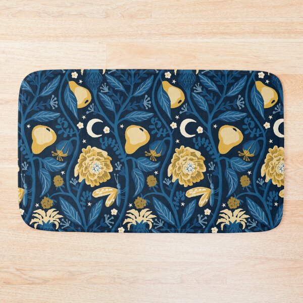 Item preview, Midnight Fruit Garden - Blue, Yellow and Ochre designed and sold by kobyakov.