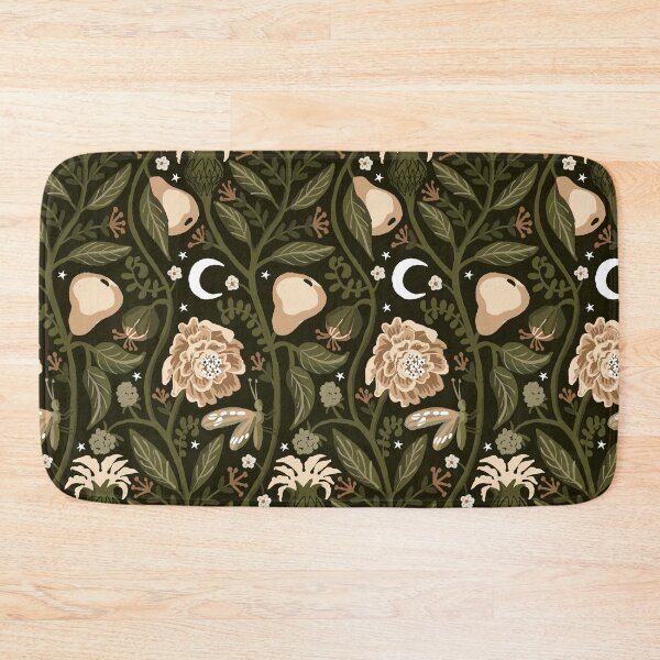 Item preview, Midnight Fruit Garden - Beige and Olive Green designed and sold by kobyakov.