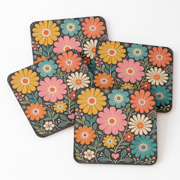 Item preview, Retro Vintage Garden Flowers designed and sold by scicilysimonee.
