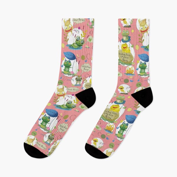 Item preview, Watching Frogs Is My Group Therapy, Funny Frog Pattern designed and sold by Vibria Pattern Studio.
