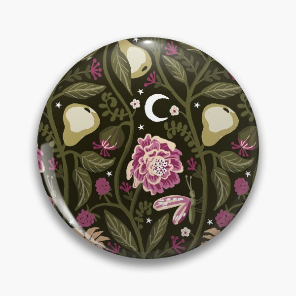 Item preview, Midnight Fruit Garden - Fuchsia and Olive Green designed and sold by kobyakov.
