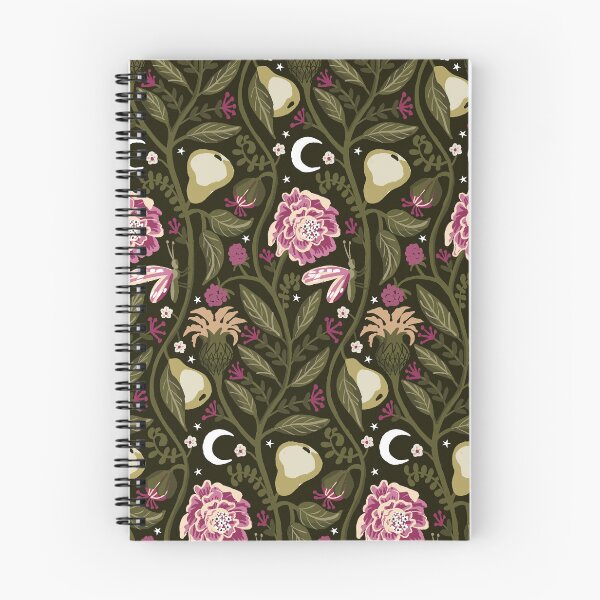 Item preview, Midnight Fruit Garden - Fuchsia and Olive Green designed and sold by kobyakov.