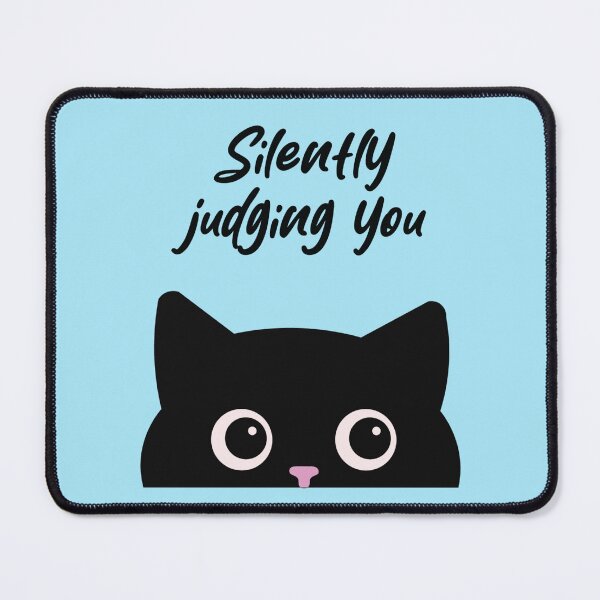 Item preview, Silently Judging You Black Cat Side Eye Funny Cat Design designed and sold by Hallowed Artistry.