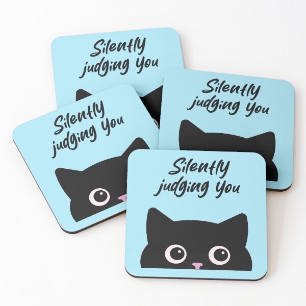 Item preview, Silently Judging You Black Cat Side Eye Funny Cat Design designed and sold by Hallowed Artistry.