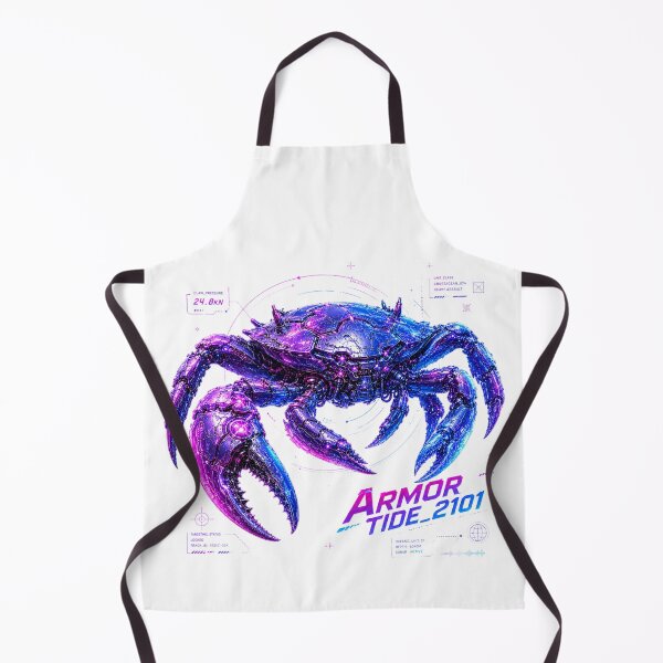 Item preview, Armor Tide 2101 Cyber Crab – Neon Biomechanical Assault Crustacean Design designed and sold by FusiTink.
