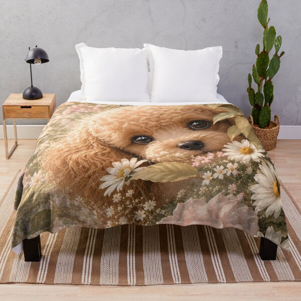 Item preview, Cute Toy Poodle Among Roses designed and sold by ManJiangHong.