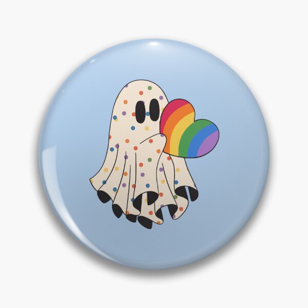 Item preview, Cute pride ghost holding heart designed and sold by stellacreates.