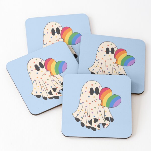 Item preview, Cute pride ghost holding heart designed and sold by stellacreates.