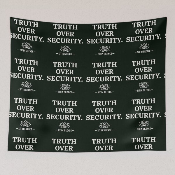 Item preview, Truth Over Security Minimalist Quote—Soft Stillness.  designed and sold by SitInSilence24.
