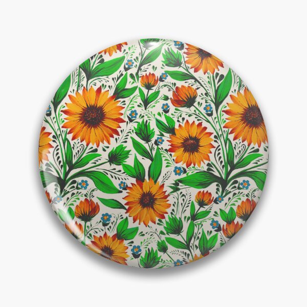 Item preview, Sunflowers pattern Ivory designed and sold by Zenclover.