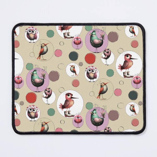 Item preview, Whimsical Garden Birds Botanical Pattern designed and sold by Vibria Pattern Studio.