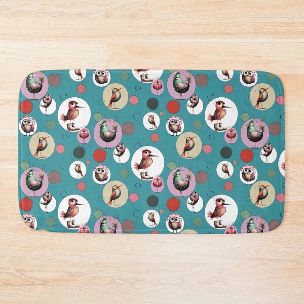 Item preview, Whimsical Garden Birds Botanical Pattern designed and sold by Vibria Pattern Studio.