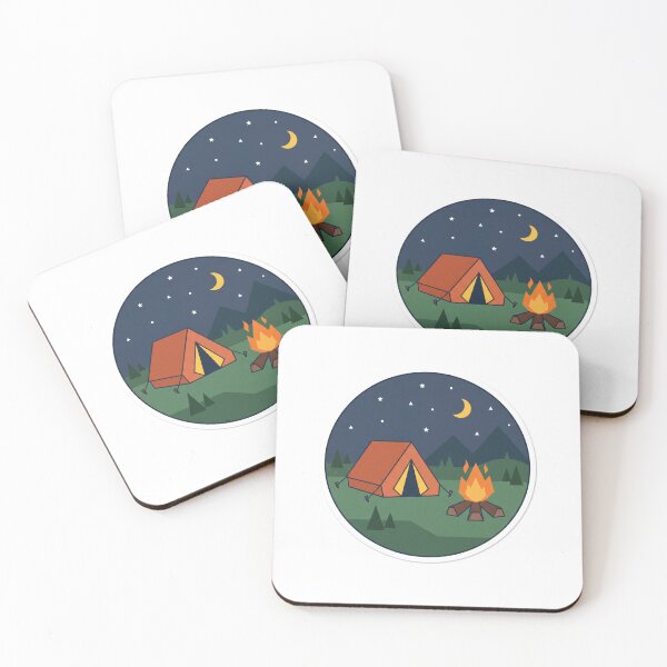 Item preview, Campfire Tent Starry Night Minimalist Camping Design designed and sold by ryanguas.