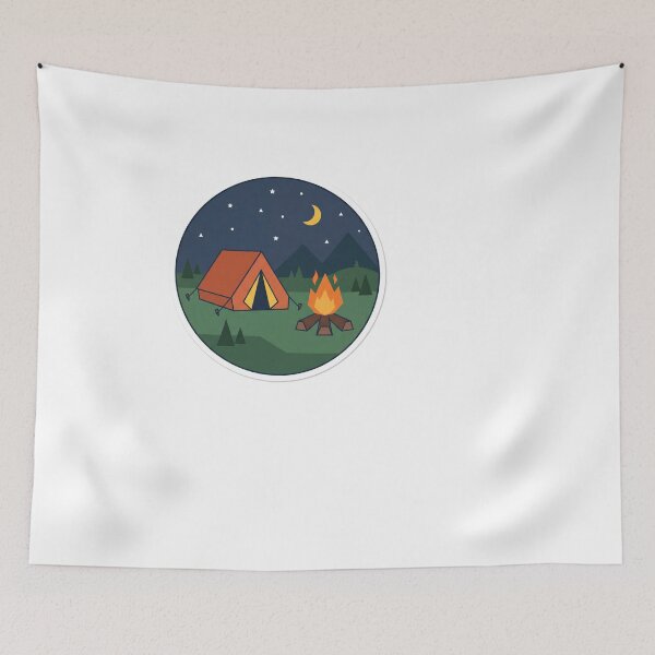 Item preview, Campfire Tent Starry Night Minimalist Camping Design designed and sold by ryanguas.