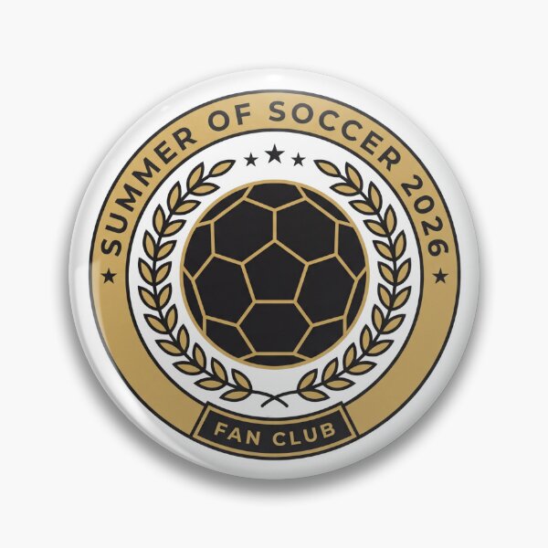 Item preview, Summer of Soccer 2026 Fan Club | Gold Soccer Crest Emblem Fan Shirt Gift designed and sold by FashionFlairLab.