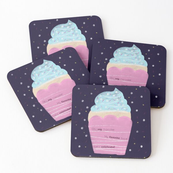 Item preview, Cute Cupcake Quote - Oh My Cupcake! My Favorite Treat! Let's Celebrate! designed and sold by TSIOillust.