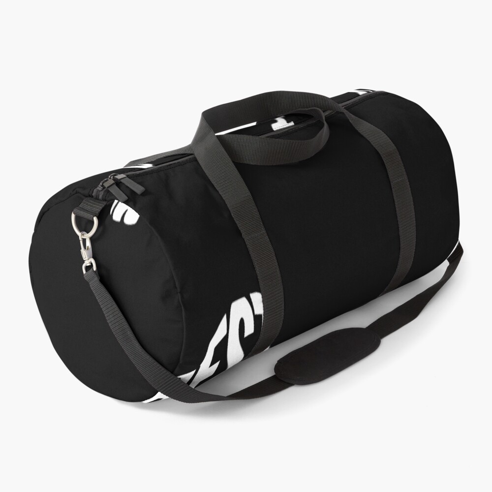 Best Friend Dog Typography Silhouette Art on a duffle bag