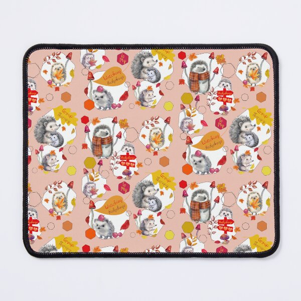 Item preview, Funny Hedgehog Autumn Pattern For Zoologists designed and sold by Vibria Pattern Studio.