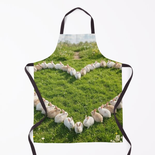Item preview, Nature's Love Embrace – Cute Bunnies in Flower Meadow Heart designed and sold by lovelistivkaa.