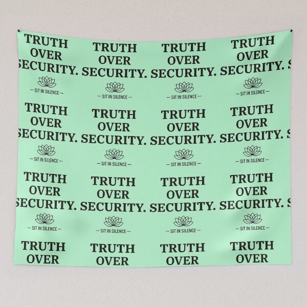 Item preview, Truth Over Security Minimalist Quote Tee designed and sold by SitInSilence24.