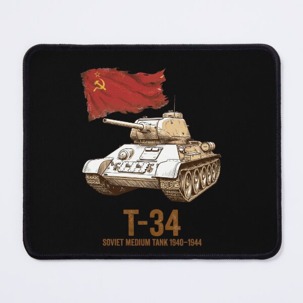 Item preview, T-34 Soviet Medium Tank Vintage Military Blueprint designed and sold by flamini.