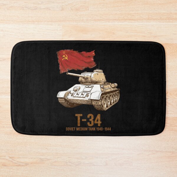 Item preview, T-34 Soviet Medium Tank Vintage Military Blueprint designed and sold by flamini.