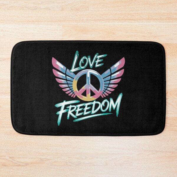 Item preview, Love Freedom Peace Wings Retro Hippie Design designed and sold by TipTop GFX.