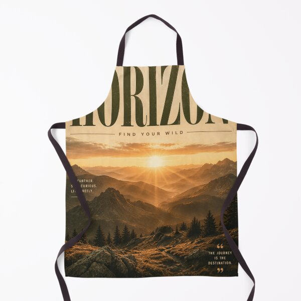 Item preview, HORIZON – Luxury Mountain Sunrise Poster | Vintage Travel Wall Art | Nature Editorial Print designed and sold by Watchyyy.