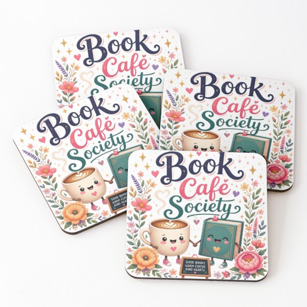 Item preview, Book Café Society Kawaii Design designed and sold by Stylestickers55.