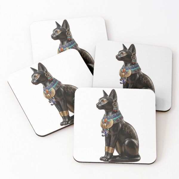 Item preview, Bastet Sacred Cat of Ancient Egypt | Egyptian Goddess Guardian Art designed and sold by Queen Cleopatra.
