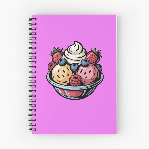 Item preview, Colorful Fruit Sundae Summer Dessert Illustration designed and sold by WikaKowalczyk.