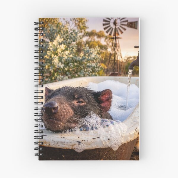 Item preview, Tasmanian Devil Has a Relaxing Bubble Bath designed and sold by Tridentulus.