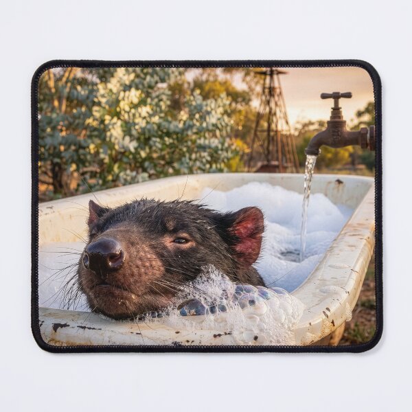 Item preview, Tasmanian Devil Has a Relaxing Bubble Bath designed and sold by Tridentulus.