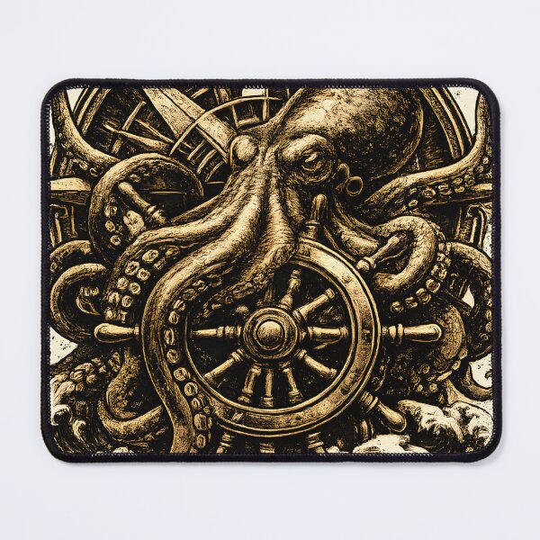 Item preview, Vintage Octopus Navigator Nautical Kraken Ship Wheel Ocean Sticker T Shirt designed and sold by Akter-sikder.