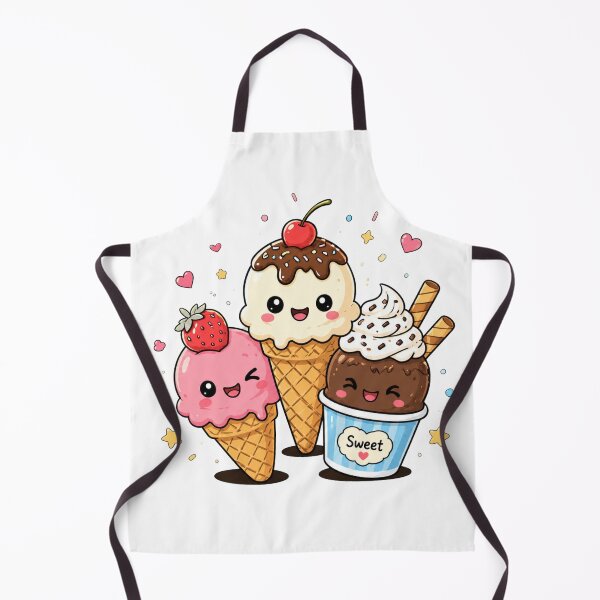 Item preview, Adorably cute kawaii ice creams designed and sold by KM Design.
