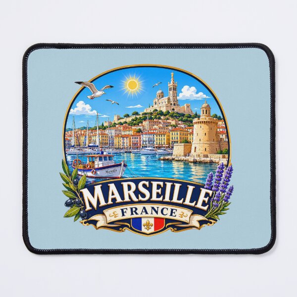 Item preview, Marseille, France -  Mediterranean Harbor designed and sold by Myra365Art.