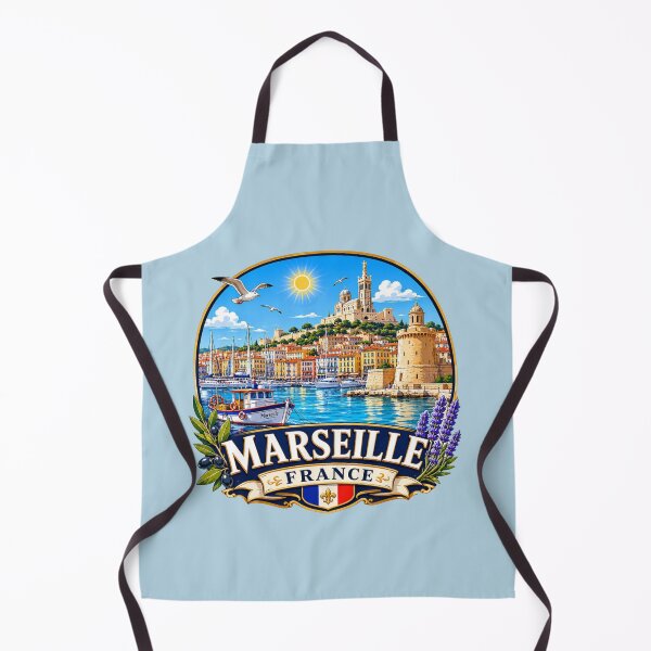 Item preview, Marseille, France - Mediterranean Harbor designed and sold by Myra365Art.