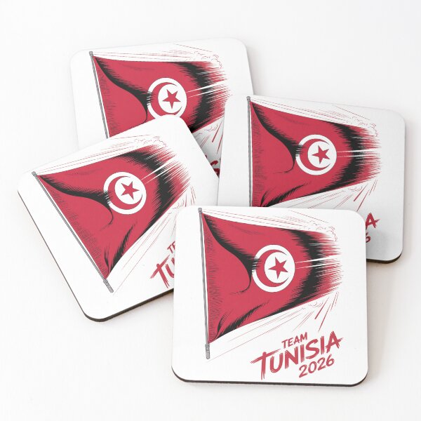 Item preview, Team Tunisia 2026 Fan Flag T-Shirt V4 designed and sold by DBWStudios.