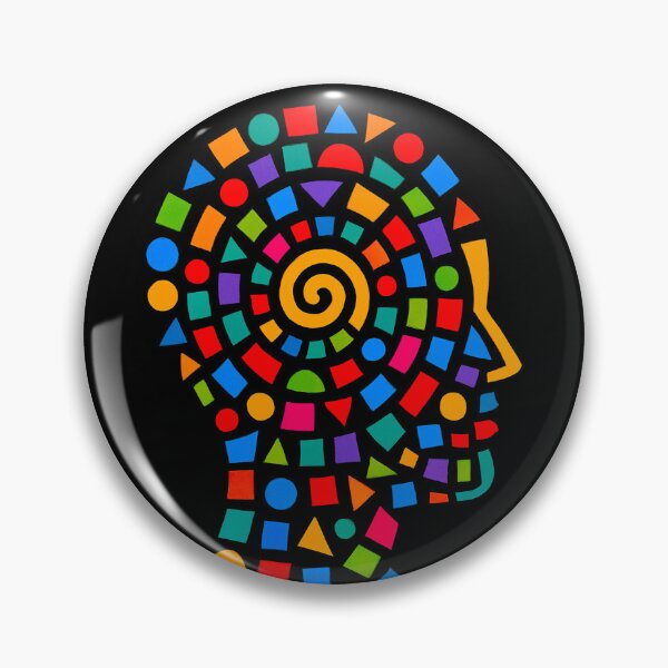 Item preview, Geometric Mind Spiral Abstract Profile Art designed and sold by PlanetEye Designs.